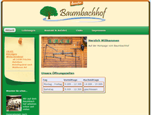 Tablet Screenshot of baumbachhof.de